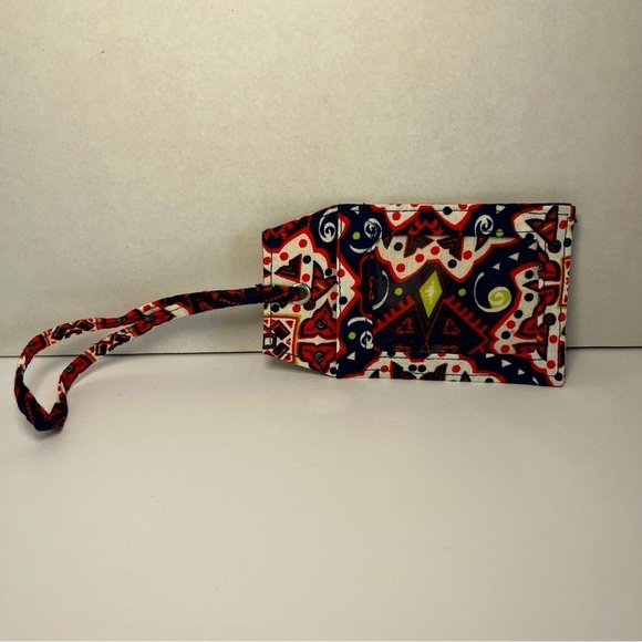 Unbranded Handbags - Colorful Orange Blue Green Laminated Luggage Tag Travel I D Badge Fun Pattern